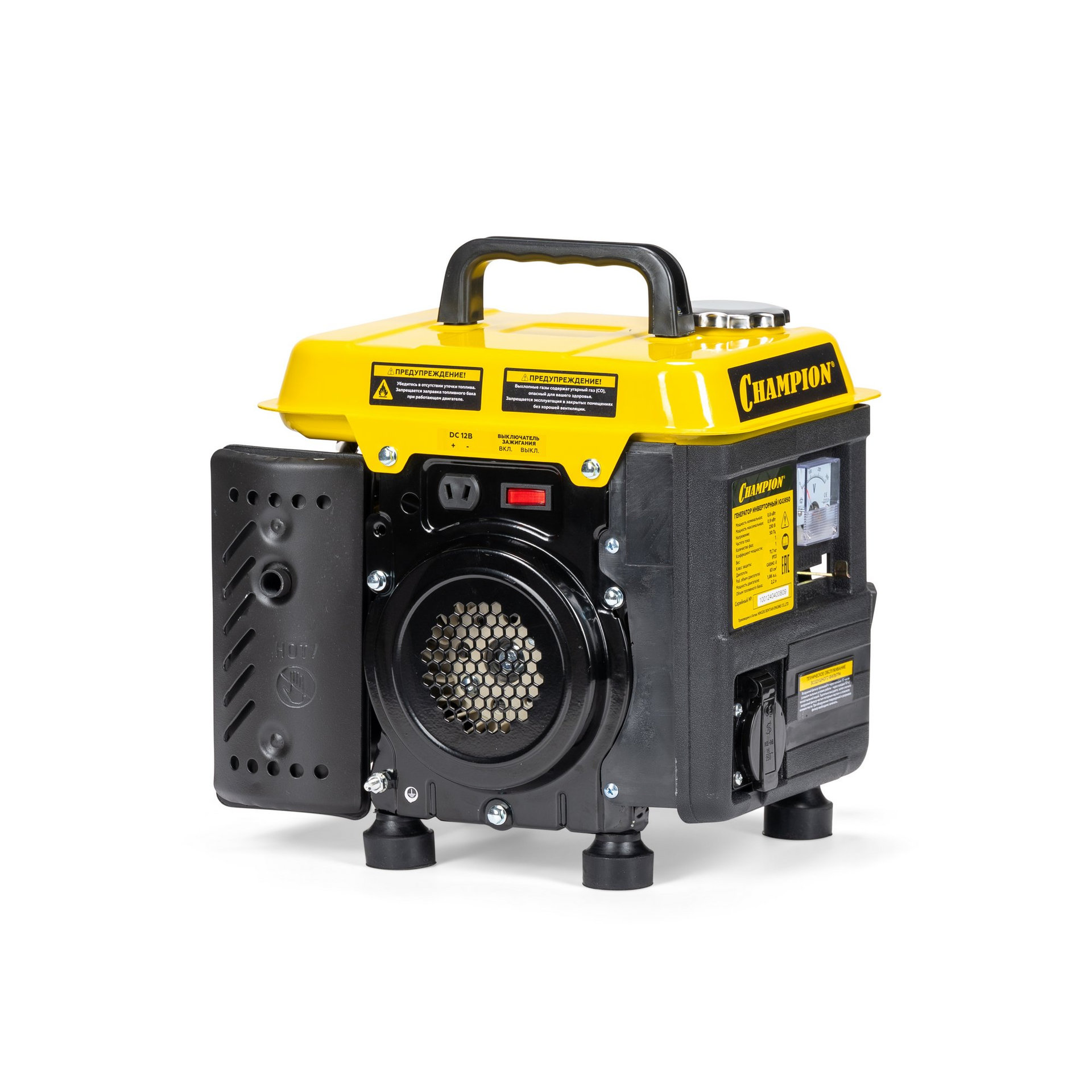 Генератор CHAMPION IGG950 (0,8/0,9кВт 1,86лс 2Т 2,2л 12В 11,7кг) (IGG950)