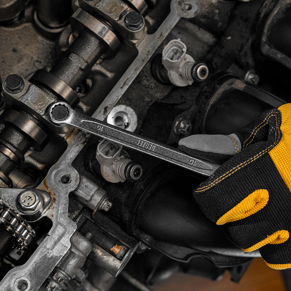 Набор инструментов, 1/2, 1/4, CrV, S2, пластиковый кейс, 64 предмета Denzel