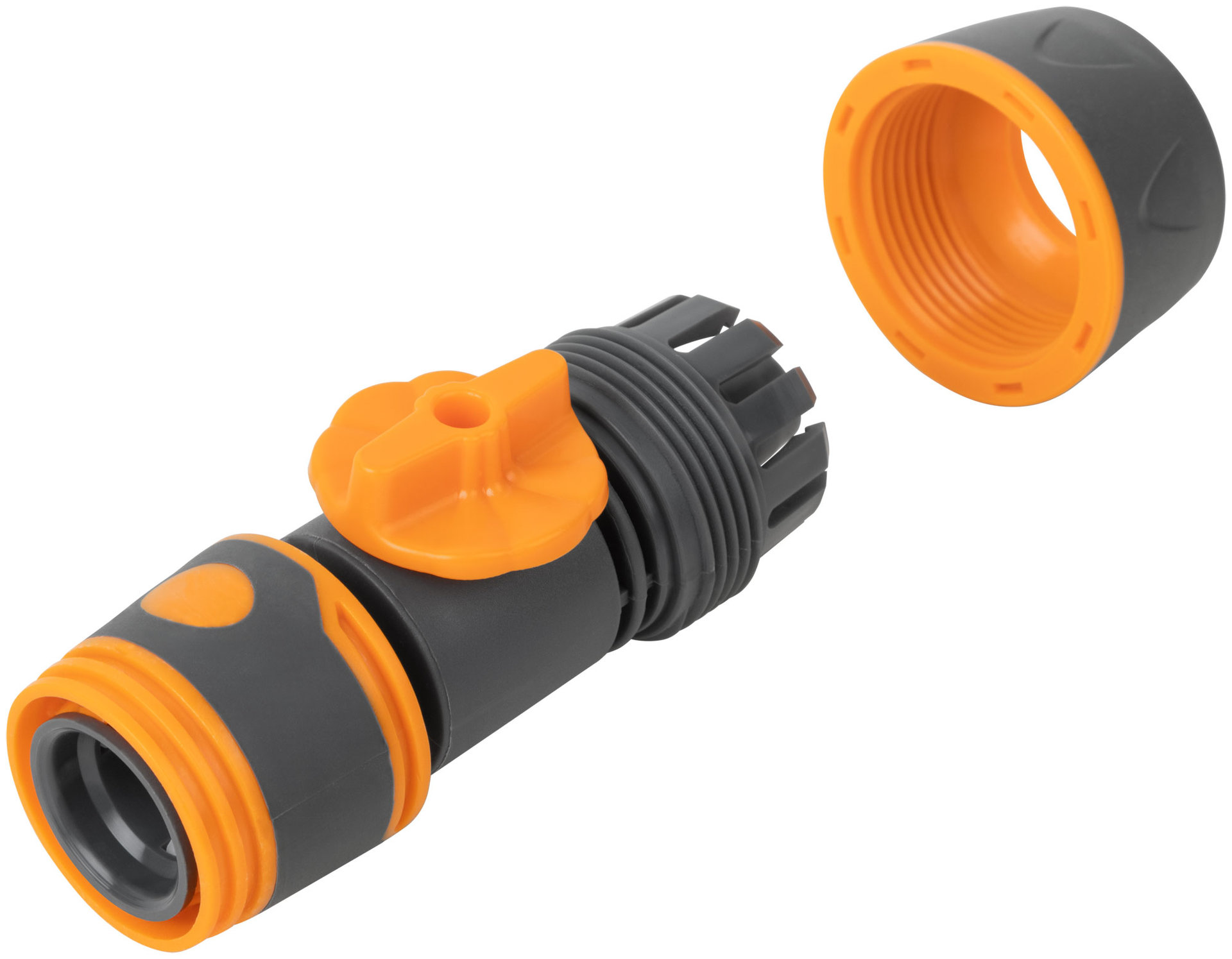 Соединитель двухкомпонентный 3/4 с запорным клапаном (77758)