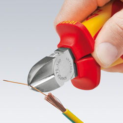Бокорезы VDE, 180 мм, хром, 2-комп диэлектрические ручки, SB (KN-7006180SB)