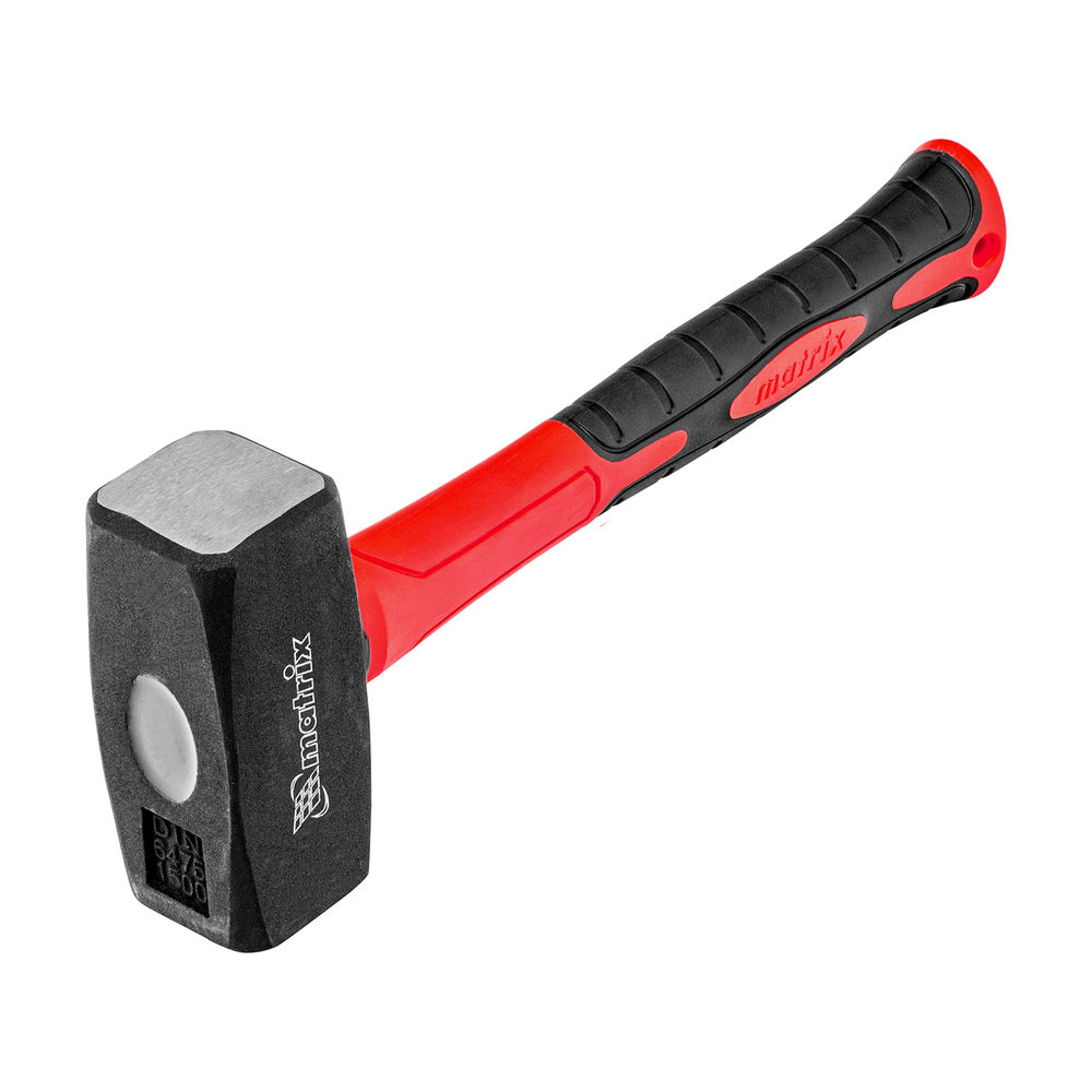 Кувалда optimal, 1500 г, фибергласовая обрезиненная рукоятка Matrix