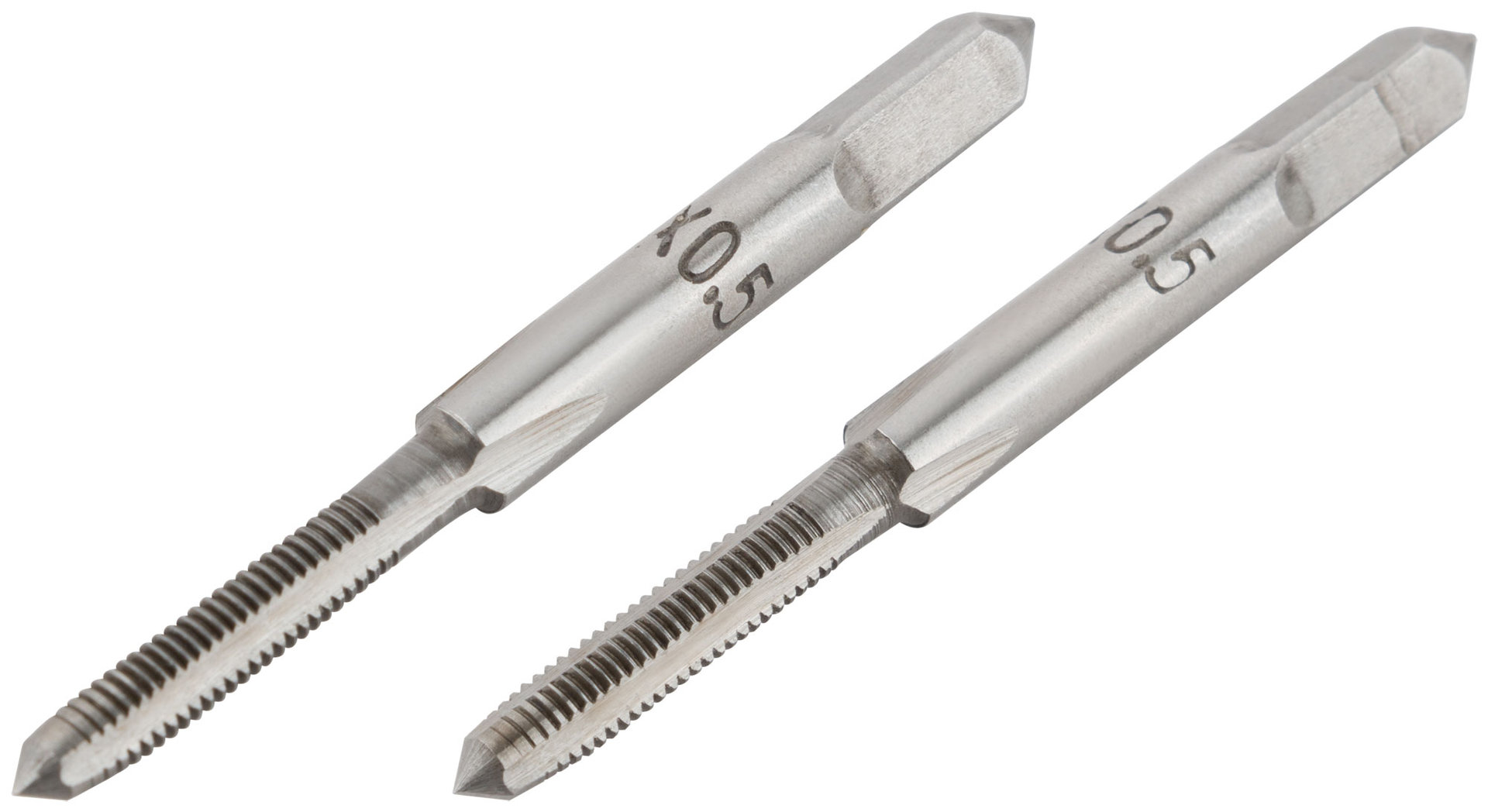 Метчики метрические, легированная сталь, набор 2 шт. М3х0,5 мм