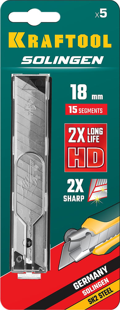 Сегментированные лезвия 18 мм, 5 шт KRAFTOOL 09606-18-S5_z02