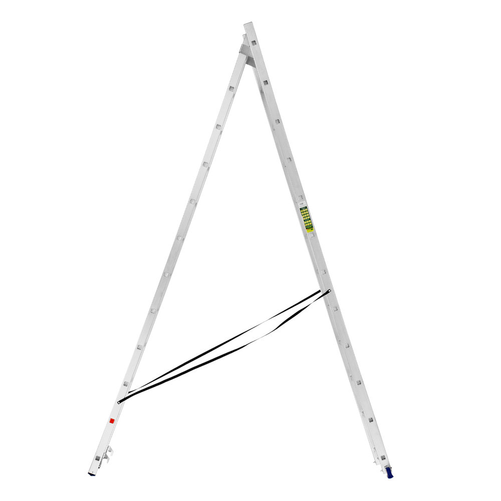 Лестница, 2 х 12 ступеней, алюминиевая, двухсекционная, Сибртех (97912)