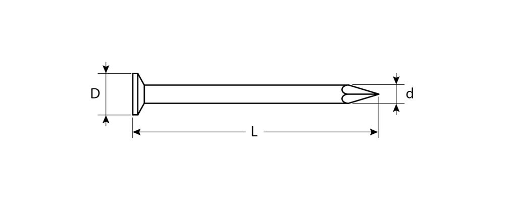 Гвозди строительные 16 x 1.2 мм, 100 г, ГОСТ 4028-63 ЗУБР 305016-12-016