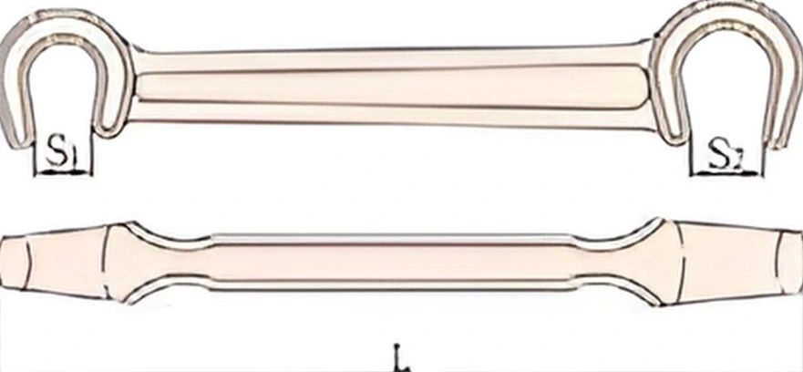 Ключ вентильный С-образный 14.5х18.5 искробезопасный сплав AlCu 169-1002, HORTZ