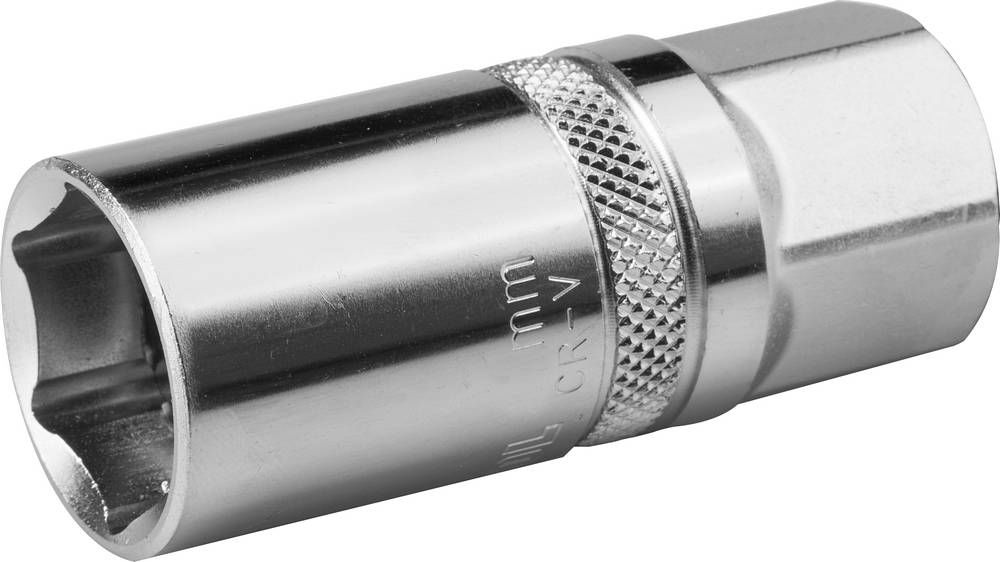 Головка торцовая свечная 16 мм, 1/2 с резиновой вставкой KRAFTOOL 27812-16