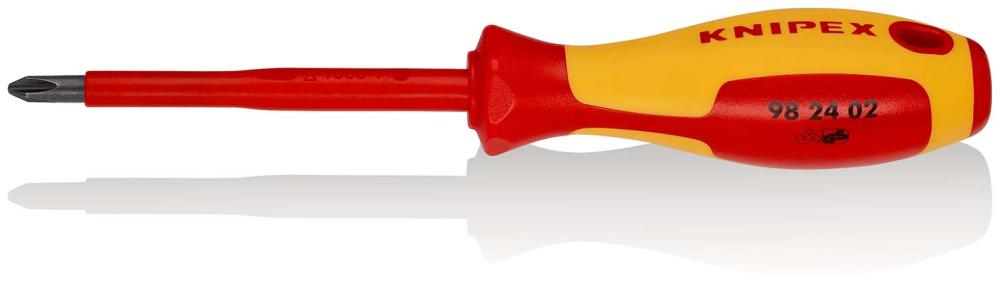 Отвёртка VDE Phillips PH2 x 100 мм, длина 212 мм, диэлектрическая (KN-982402)