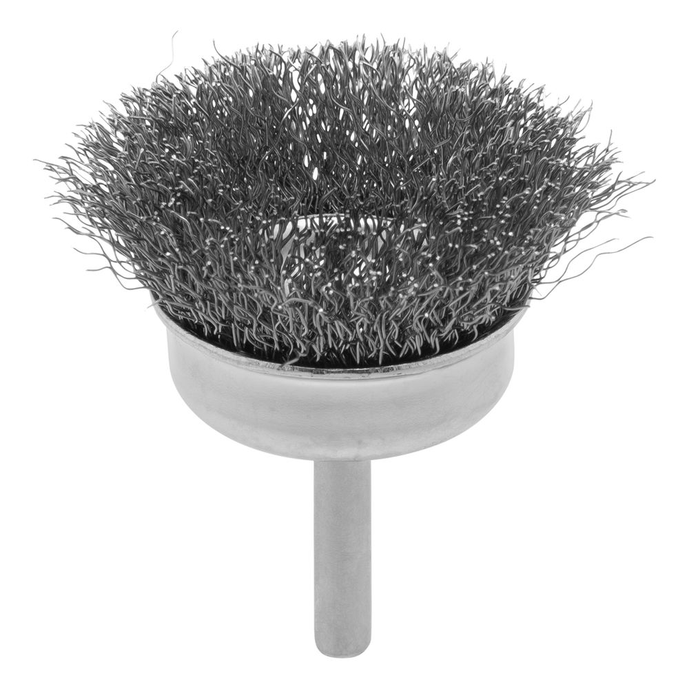 Щетка для дрели, 50 мм, чашка со шпилькой, витая проволока 0.3 мм Сибртех (744757)