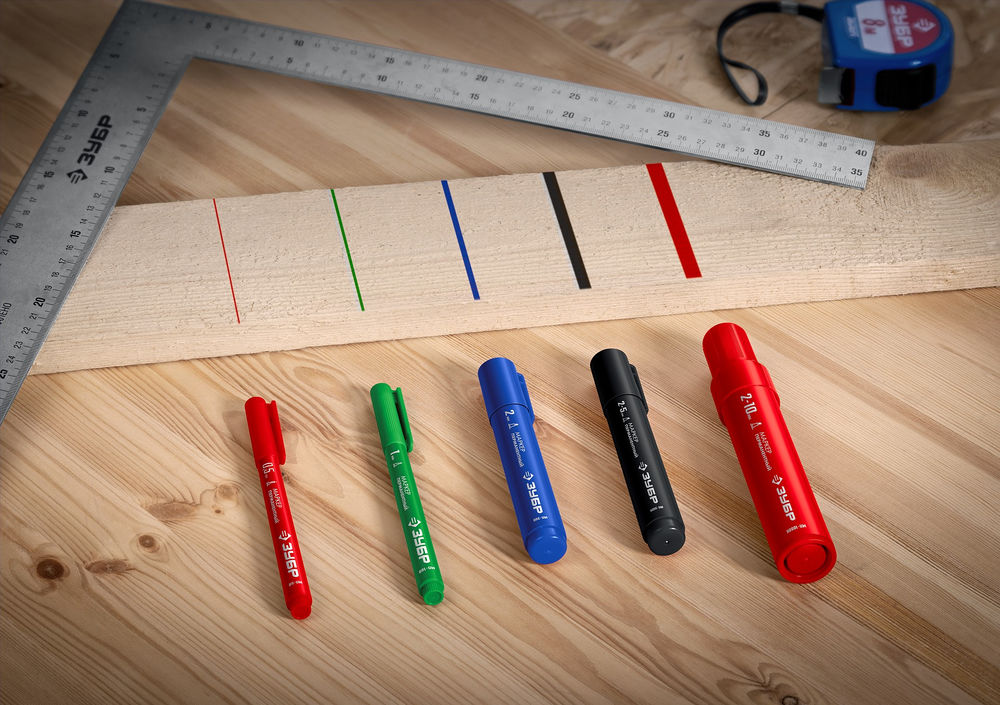 Перманентный маркер МП-100 черный, 1 мм ЗУБР 06320-2