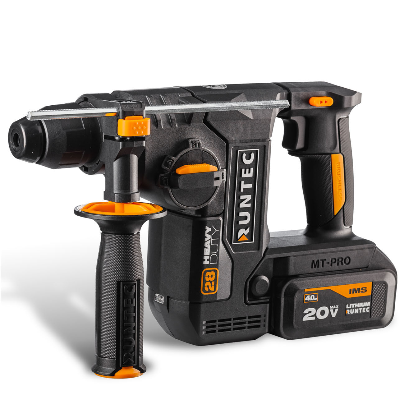 Перфоратор аккумуляторный PRO 2.9Дж, 20В, 2*4Ач, 850Вт RUNTEC RT-EH850
