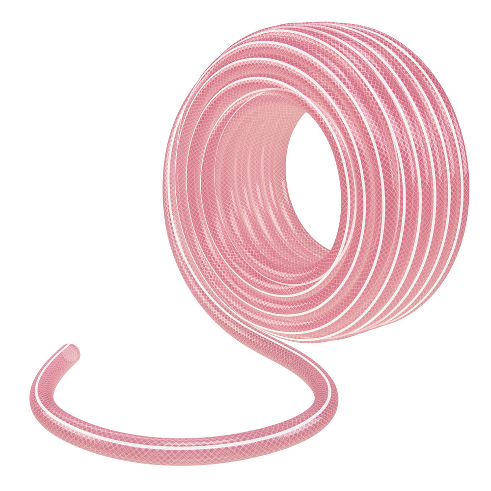 Шланг эластичный 3/4, 50 м, прозрачный розовый Palisad (67676)