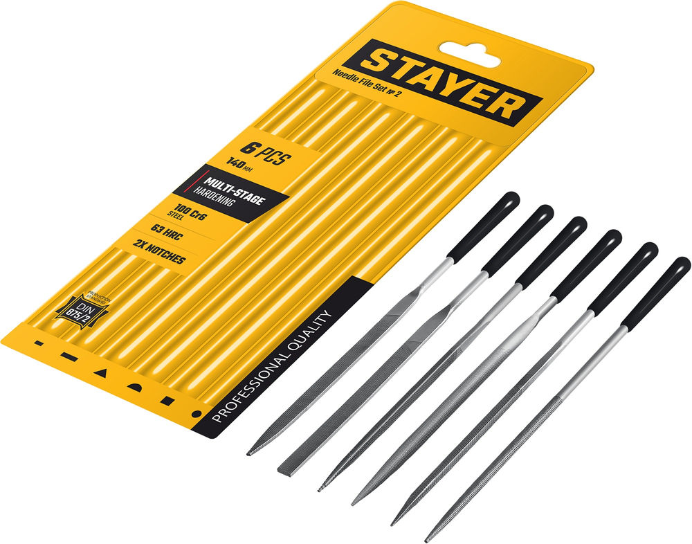 Набор надфилей 140 мм, 6 предм. STAYER 1603-10-H6