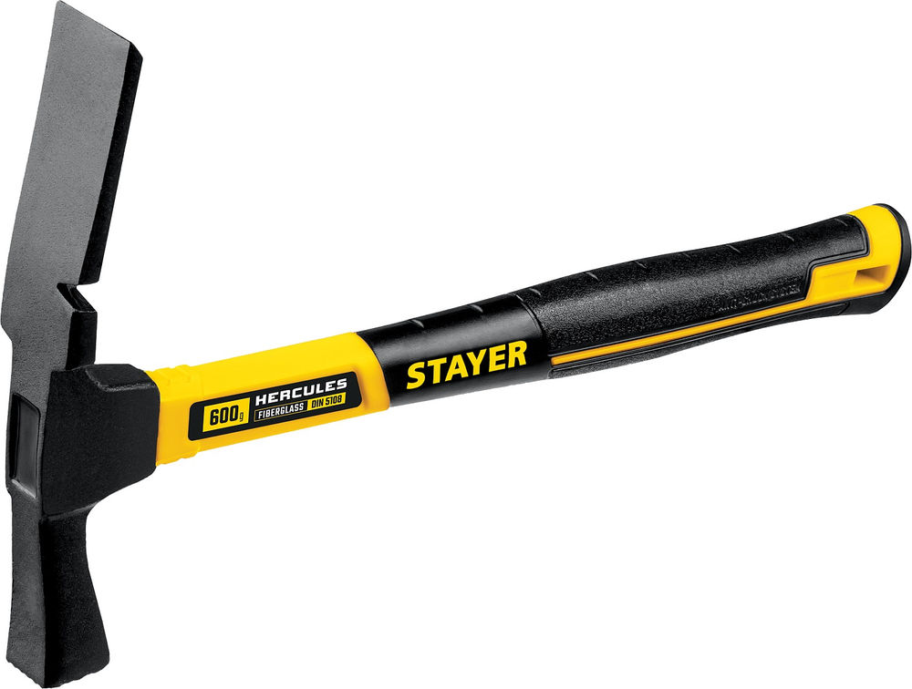 Молоток каменщика Hercules, 600 г, с фиберглассовой рукояткой STAYER Professional 20161_z01