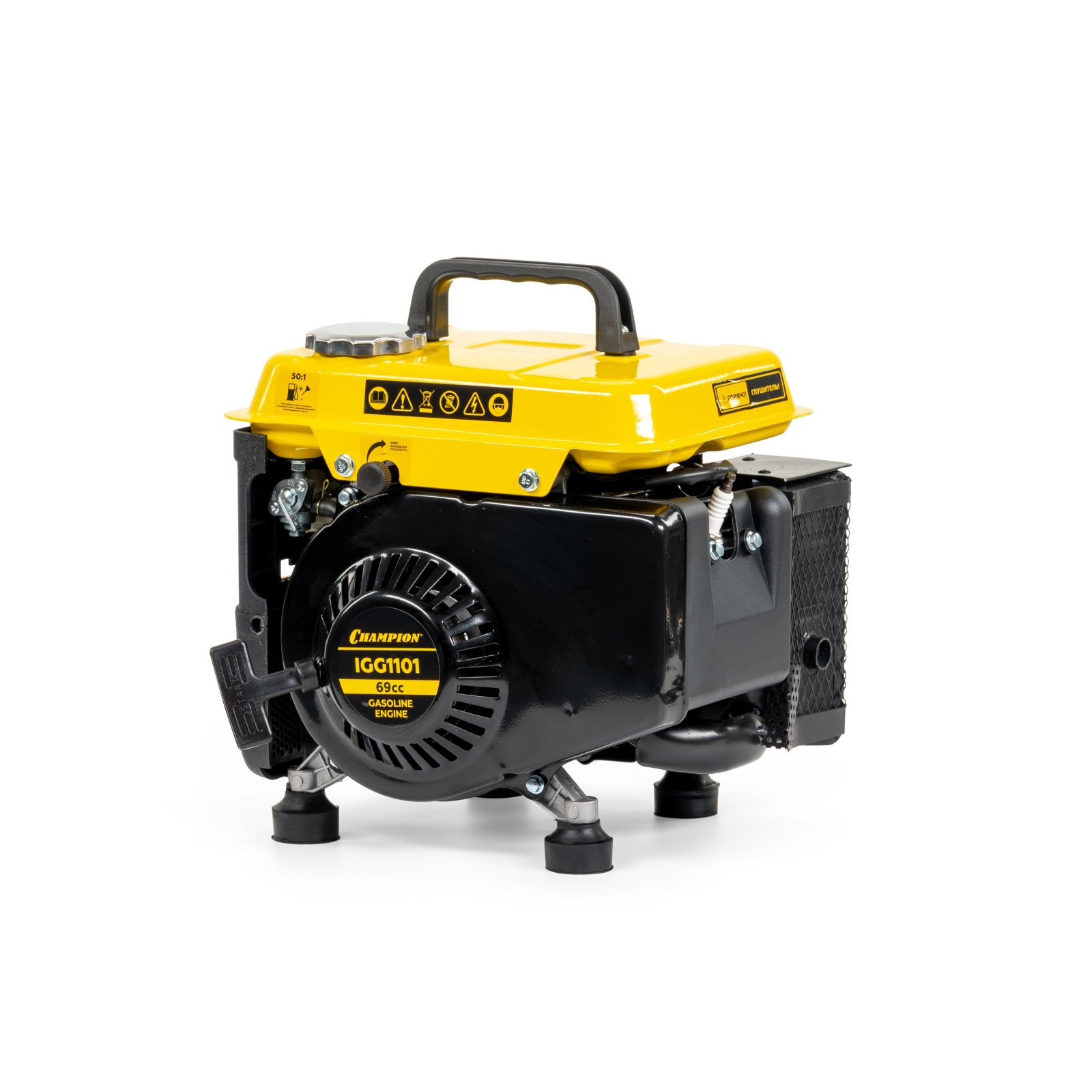 Генератор CHAMPION IGG1101 (1,2/1,3 кВт, 2лс, 2Т 2.2л 12В 11,8кг) (IGG1101)