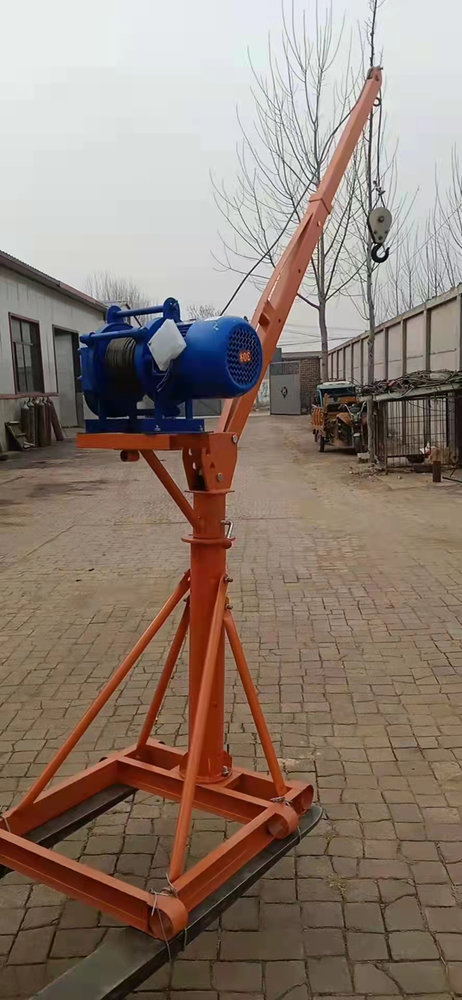 Мини-кран строительный TOR KM 300/500 кг 60/30 м с поворотной стрелой и электролебедкой (220В) (1024010)