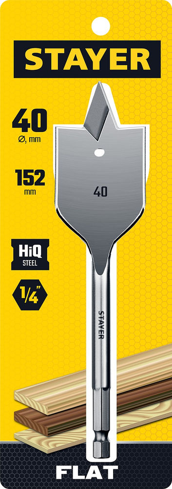 Сверло перовое по дереву Flat, 40 x 152 мм STAYER 2950-40_z01