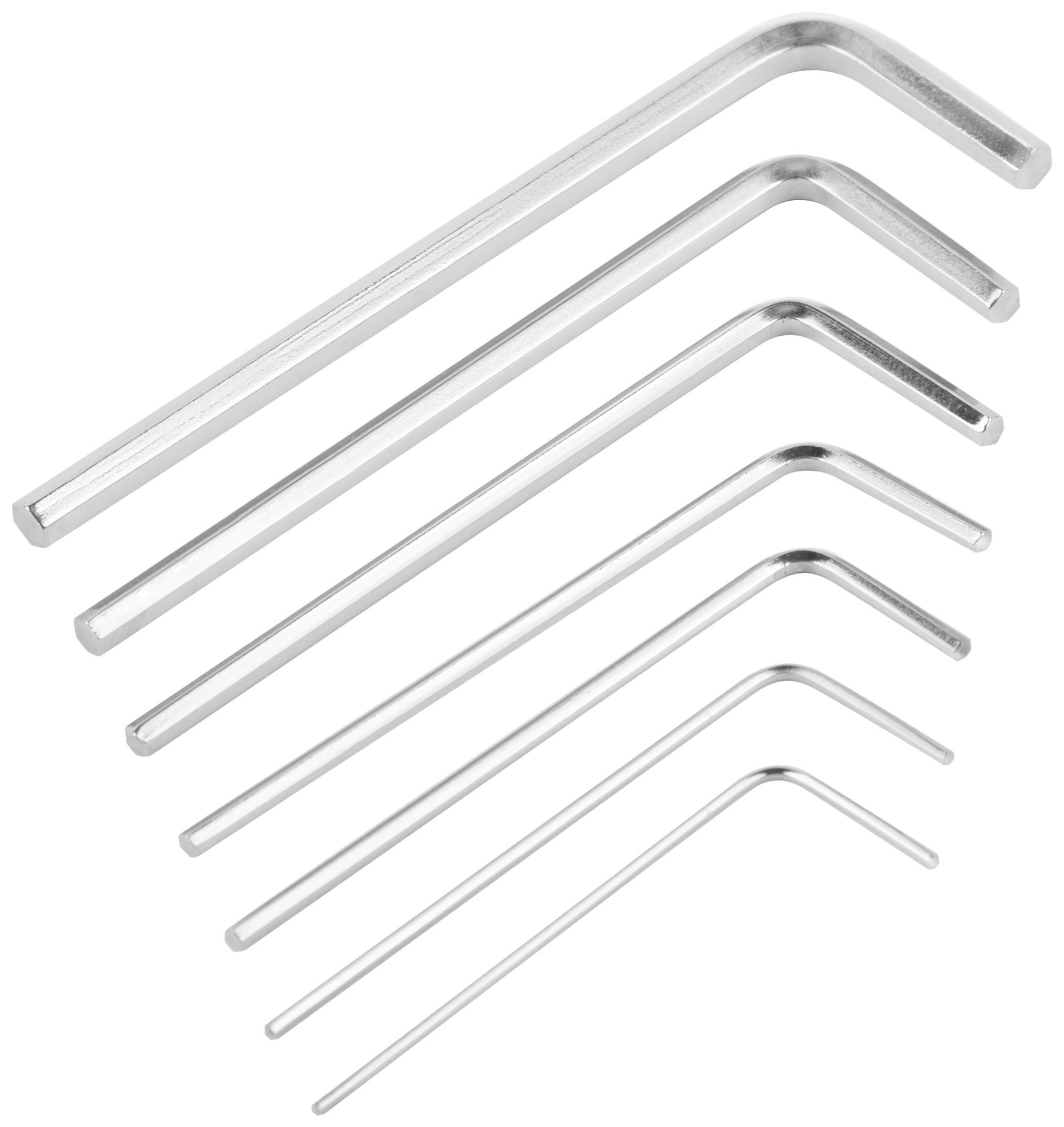 Ключи шестигранные HEX CrV 7 шт.( 0,7-3,0 мм ),пластиковый держатель