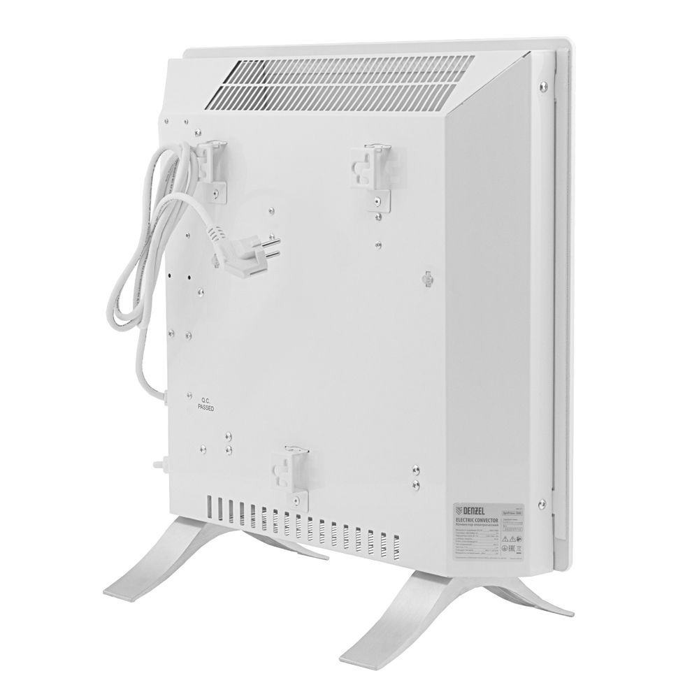 Конвектор электрический OptiPrime-1000, Wi-Fi, тачс, цифровой термостат, 1000 Вт Denzel (98121)