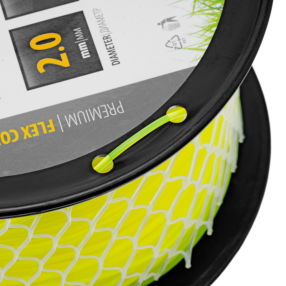 Леска для триммера круглая, 2,0мм х 276м, на DIN катушке FLEX CORD, Denzel (96269)