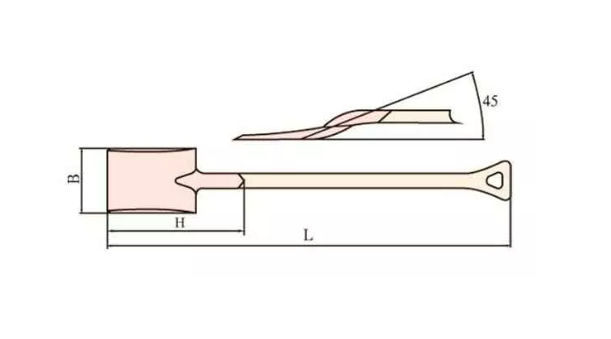 Лопата совковая (исп.А), искробезопасный сплав AlCu 198-1004, HORTZ