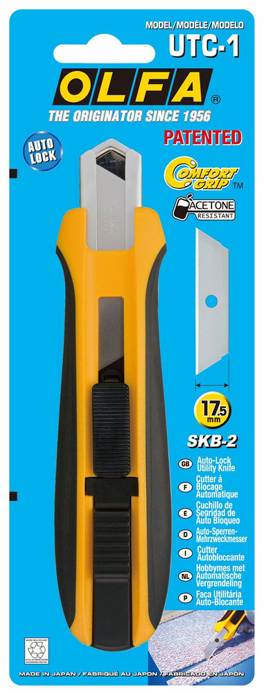 Нож с трапециевидным лезвием UTC-1, 17.5 мм, двухкомпонентный корпус OLFA OL-UTC-1