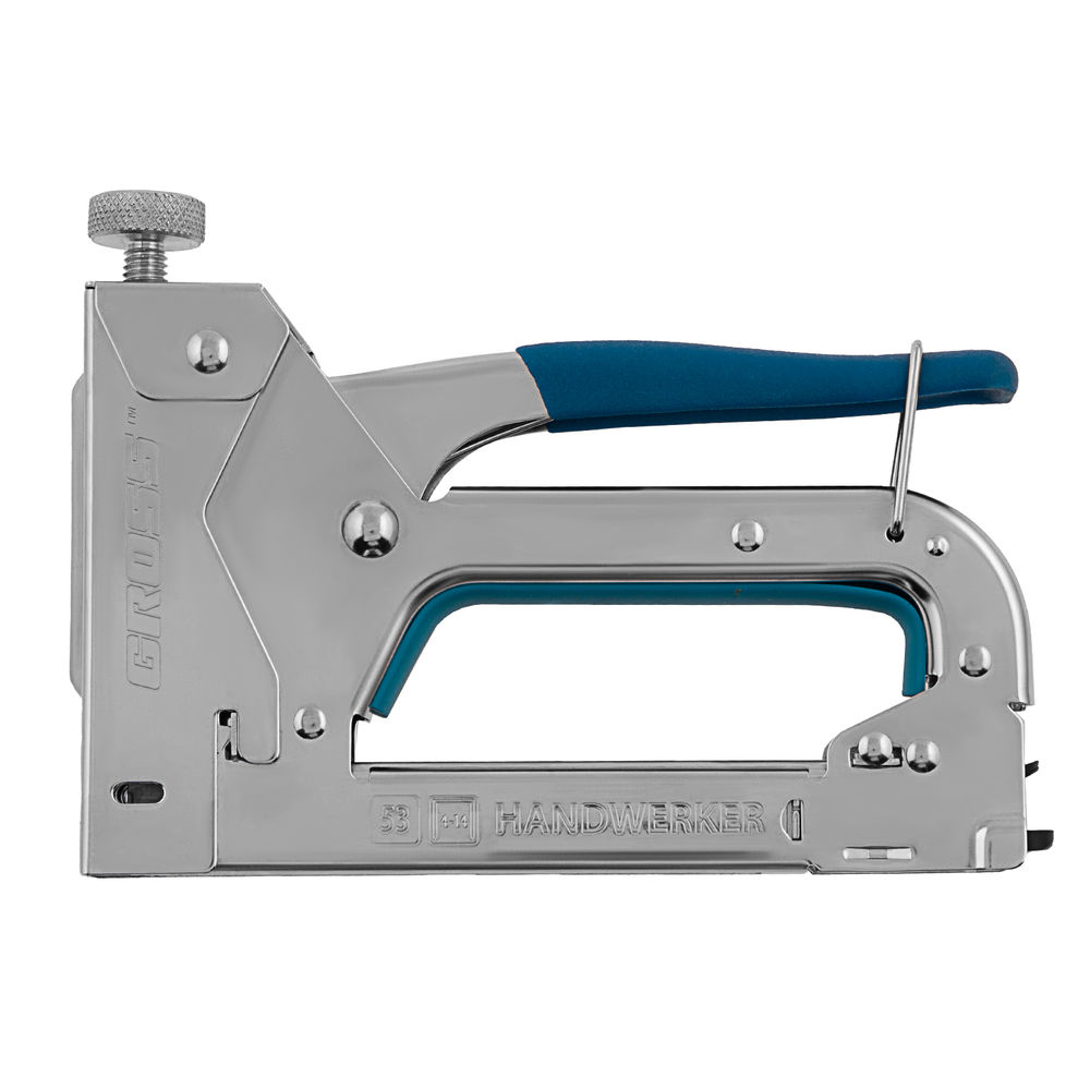Степлер мебельный регулируемый (Handwerker) стальной корпус, тип скобы 53, 4-14 мм Gross (41000)