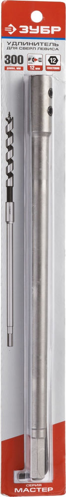 Удлинитель для сверл левиса 300 мм HEX 12.5 мм ЗУБР 2953-12-300