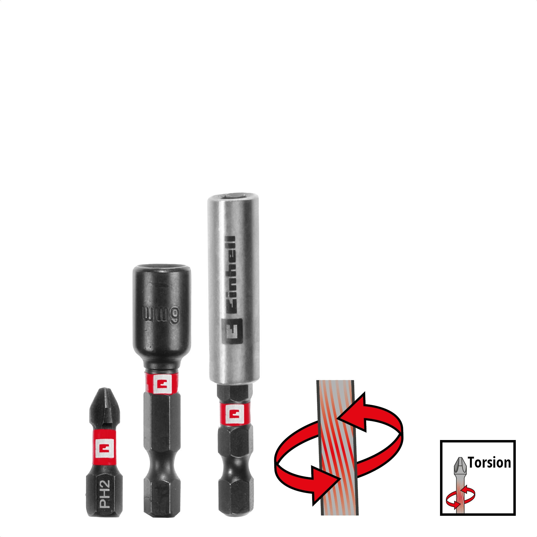 Набор бит и сверл Einhell 95 предметов, XL-CASE, ударопрочные (108798)