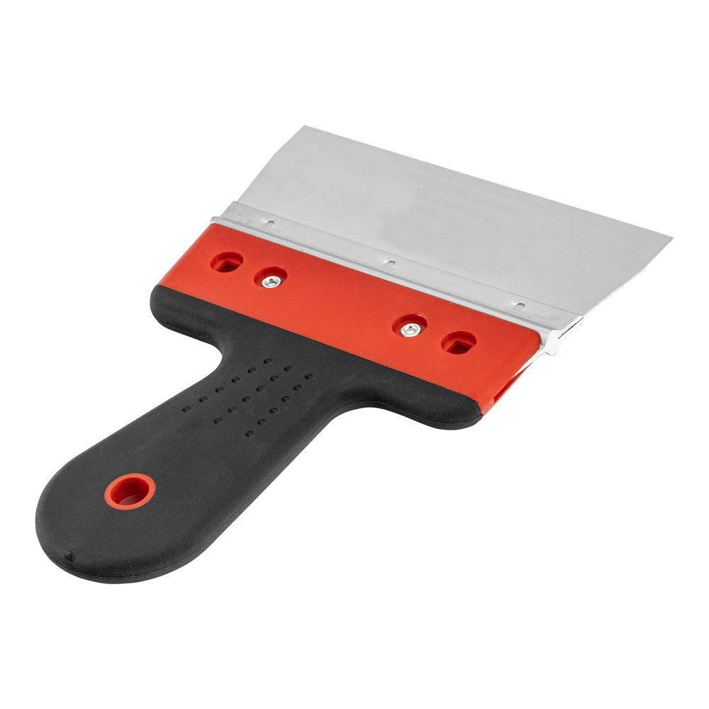Шпатель фасадный из нержавеющей стали, 150 мм, узкое полотно, двухкомпонентная ручка Matrix (85511)
