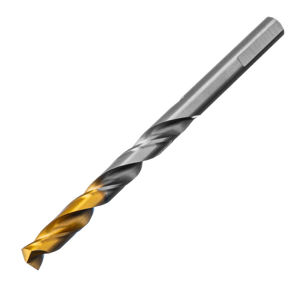 Сверло спиральное по металлу 8 x 117 мм, Р6М5, Golden Tip Denzel (718239)