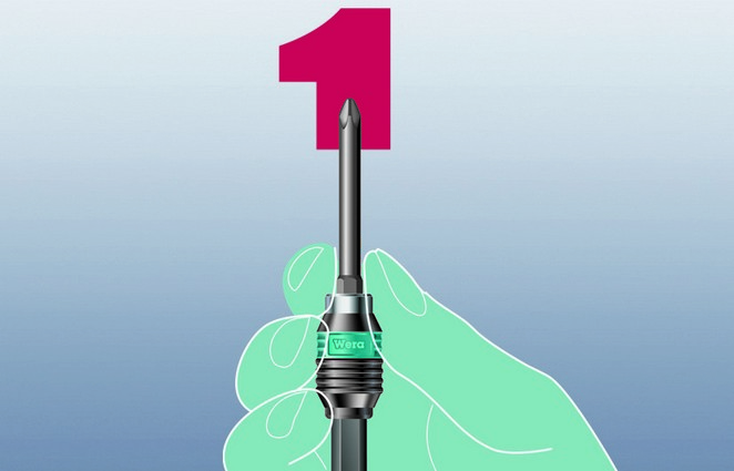 Битодержатель быстросъёмный 100 мм 1/4 E6.3 c магнитом Rapidaptor серия 889/4 R Wera WE-052504