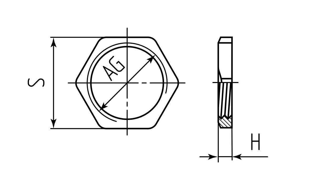Гайка латунная ГП-М12 (Fortisflex) (88230)