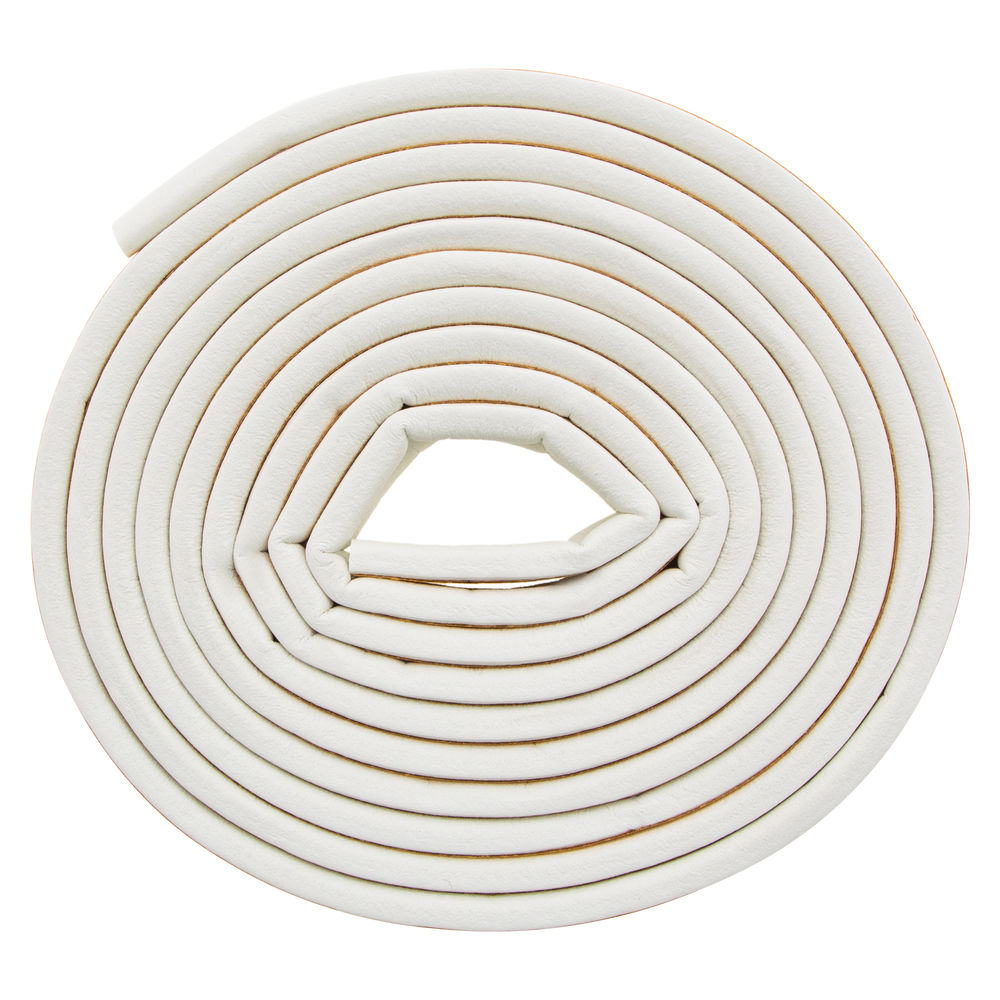 Уплотнитель резиновый, 6 м, профиль P, белый Сибртех (88913)