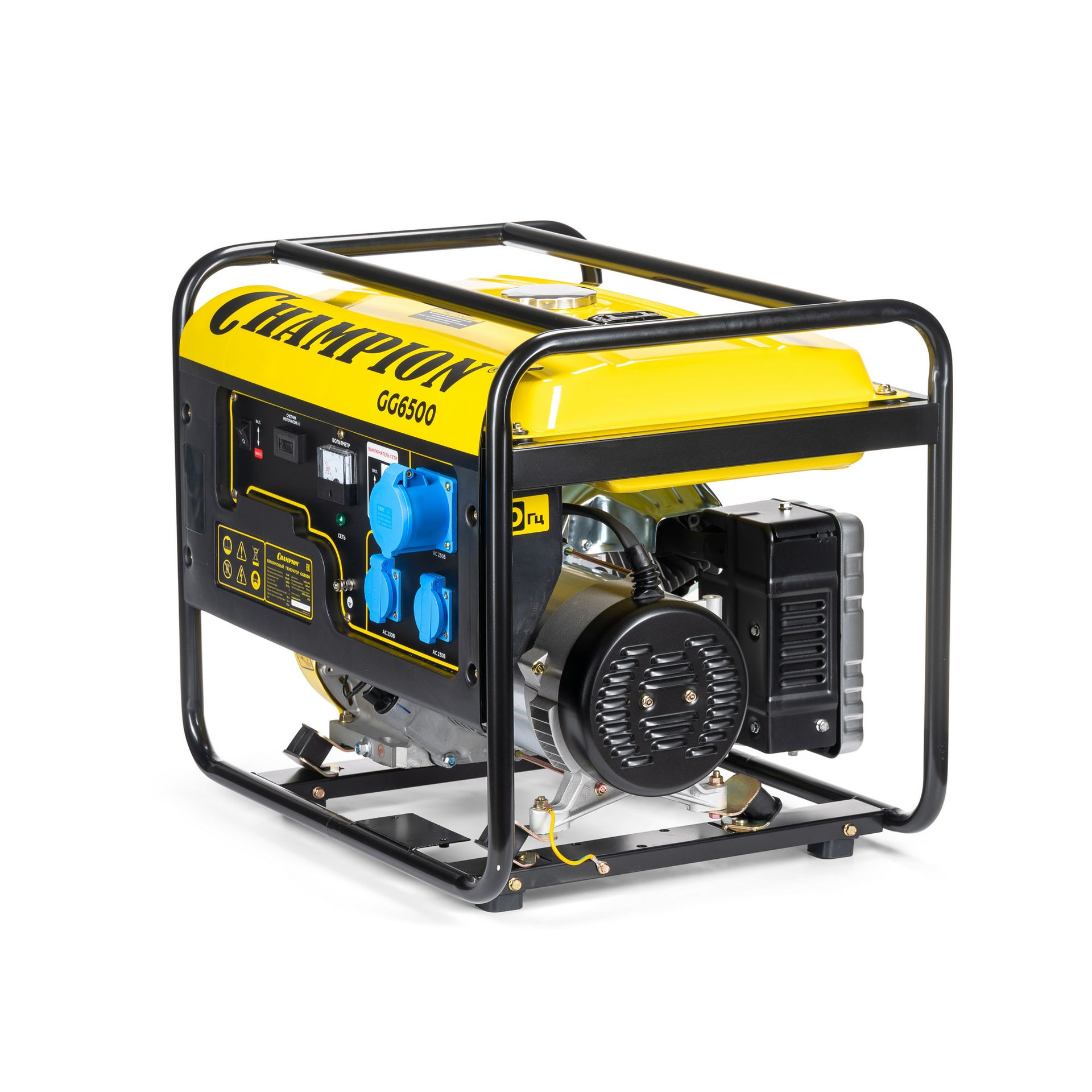 Генератор CHAMPION GG6500 (5/5,5кВт 15лс 25л 72кг счетчик) (GG6500)