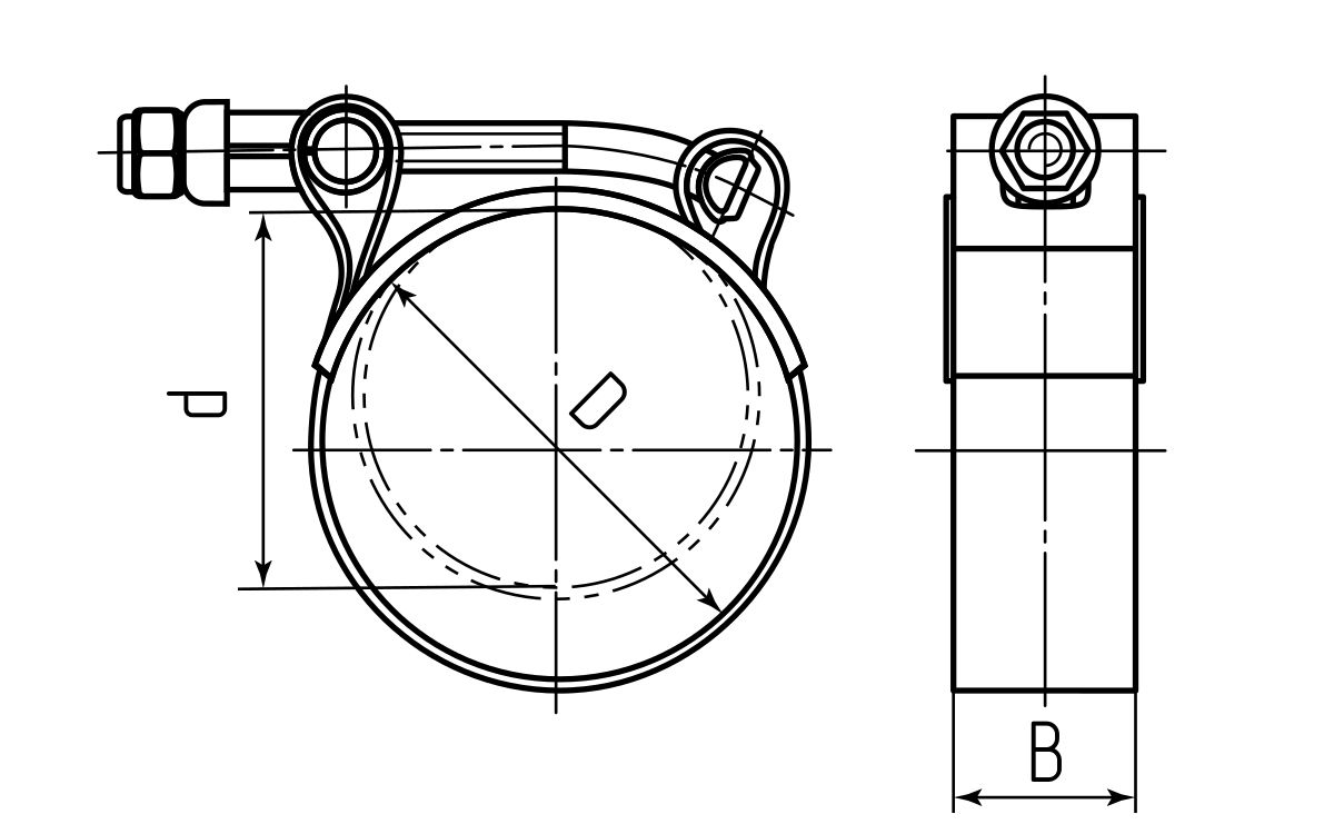 Хомут силовой SR 122-130/W2 ROBUST (Fortisflex) (80587)