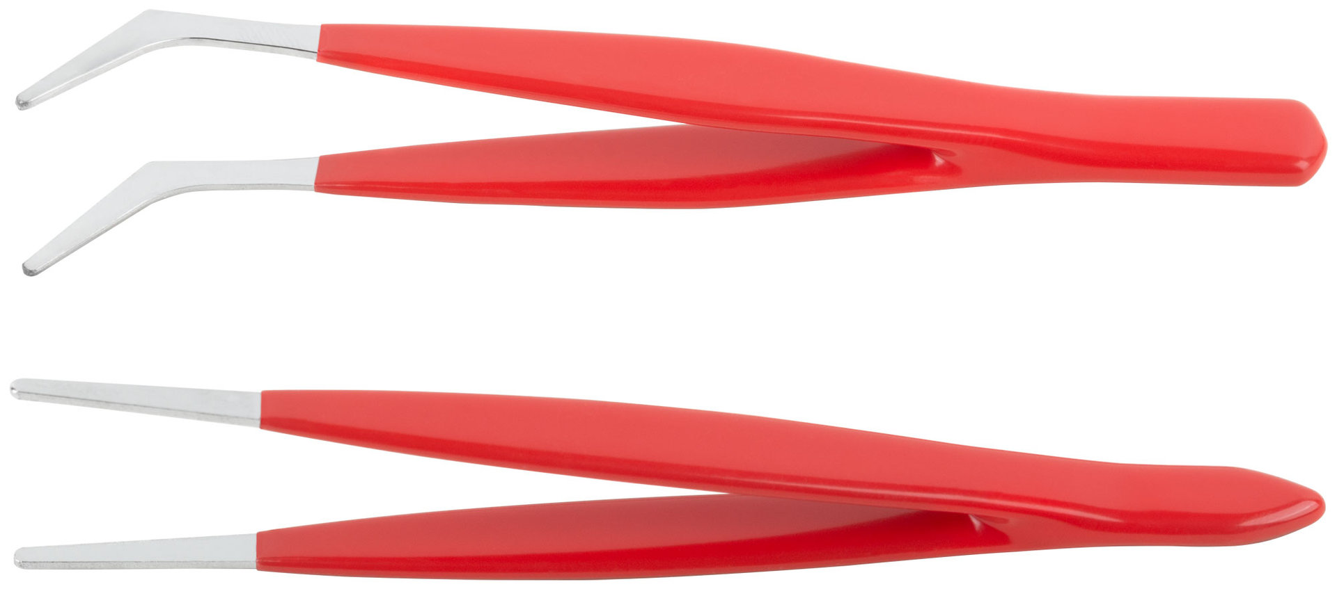 Пинцеты набор 2 шт. с ПВХ ручкой (67435)