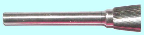 Борфреза тв.спл. с обратным конусом d 6х 7х3х48 10° спиральная насечка (N06 07М03) CNIC