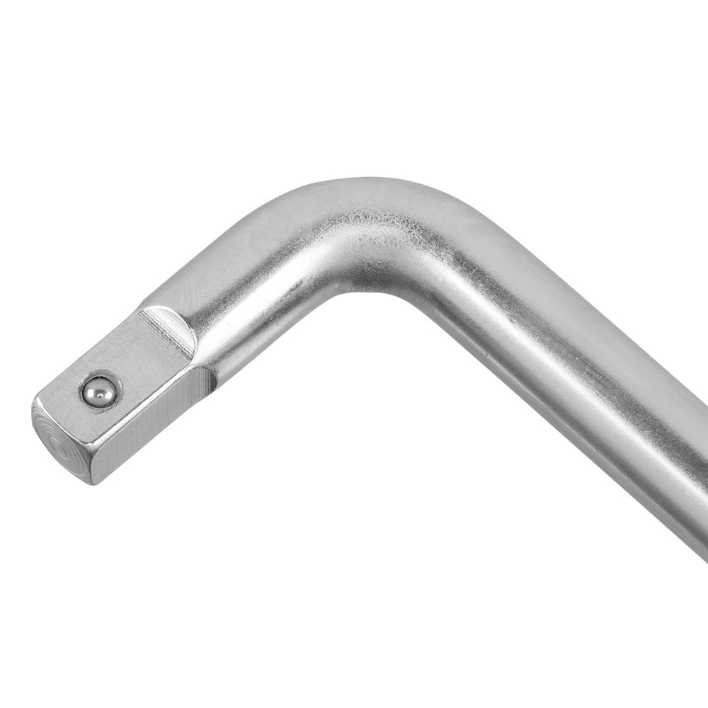 Вороток Г-образный, 300*75 мм, квадрат 1/2, CrV, матовый хром Denzel