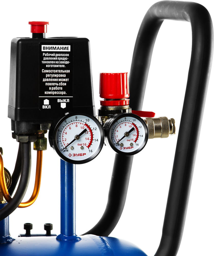 Компрессор масляный ременной 440 л/мин, 50 л, 2200 Вт ЗУБР Профессионал ЗКПМ-440-50-Р-2.2