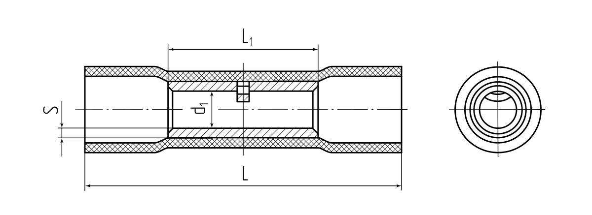 Гильза соединительная изолированная ГСИ 6.0 серия EasyFix (КВТ) (90908)