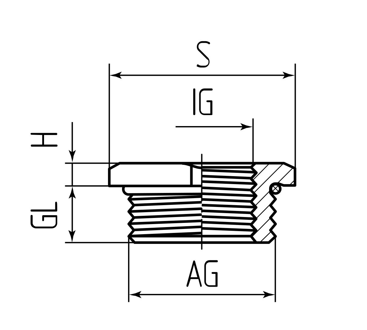 Муфта переходная латунная уменьшающая МПЛ М40/М32 (Fortisflex) (89606)
