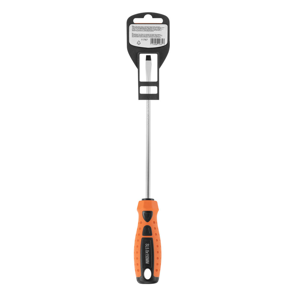 Отвертка Point, SL5 х 150 мм, CrV, двухкомпонентная рукоятка Sparta