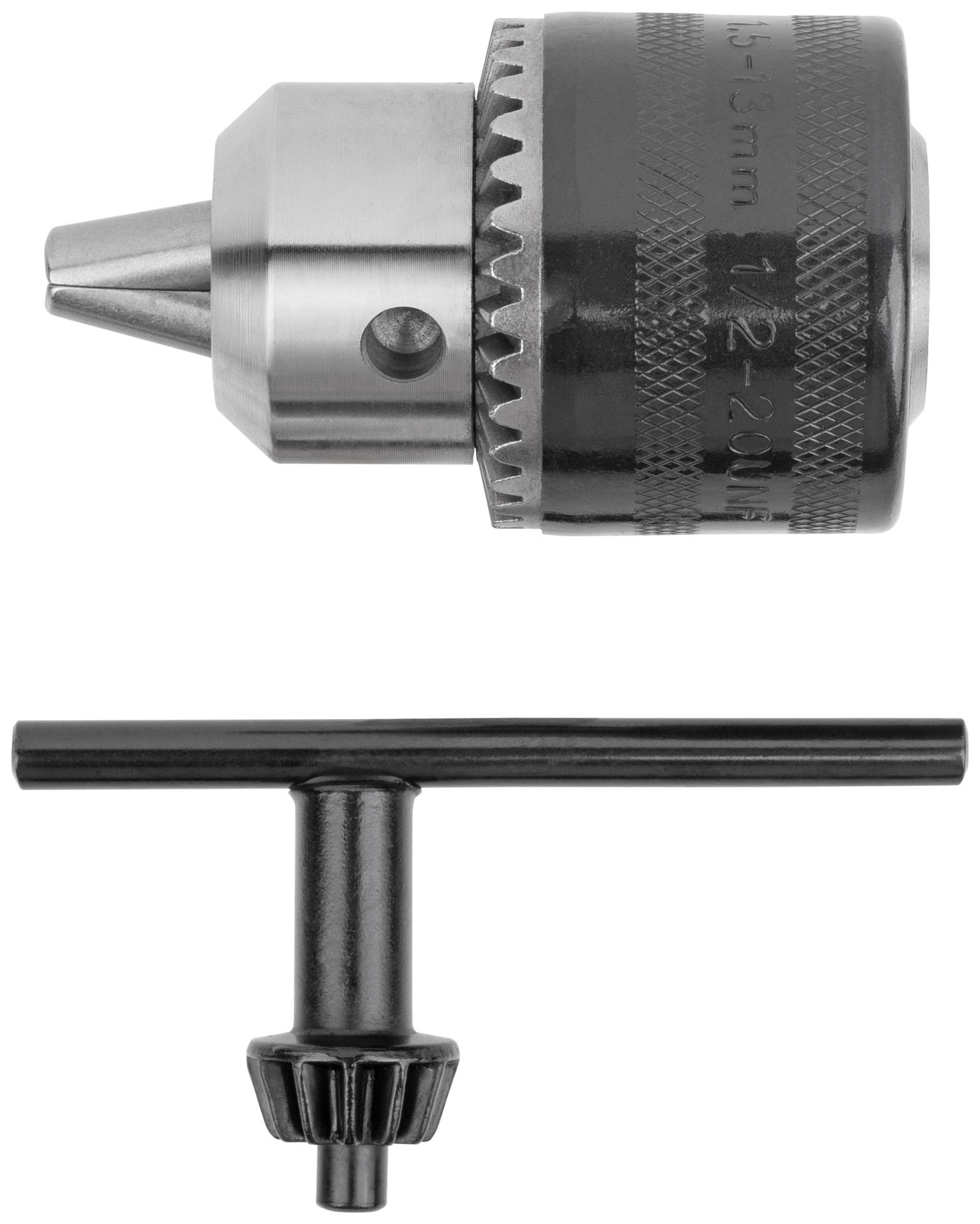 Патрон для дрели ключевой 1/2 - 13 мм (с ключом Т-обр.) (37843)