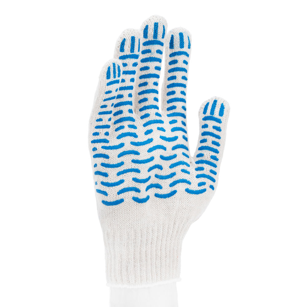 Перчатки х/б, ПВХ покрытие, Волна, 10 класс (67777)
