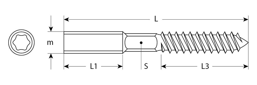Сантехническая шпилька М10 x 120 мм, 450 шт ЗУБР 37870-10-120-450