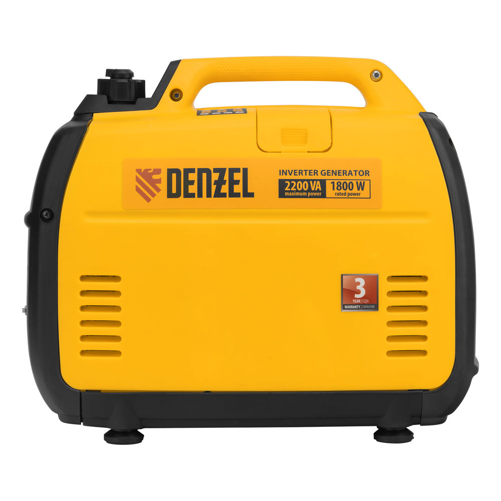 Генератор инверторный GT-2200iS, 2.2 кВт, 230 В, бак 4 л, закрытый корпус, ручной старт Denzel (94702)