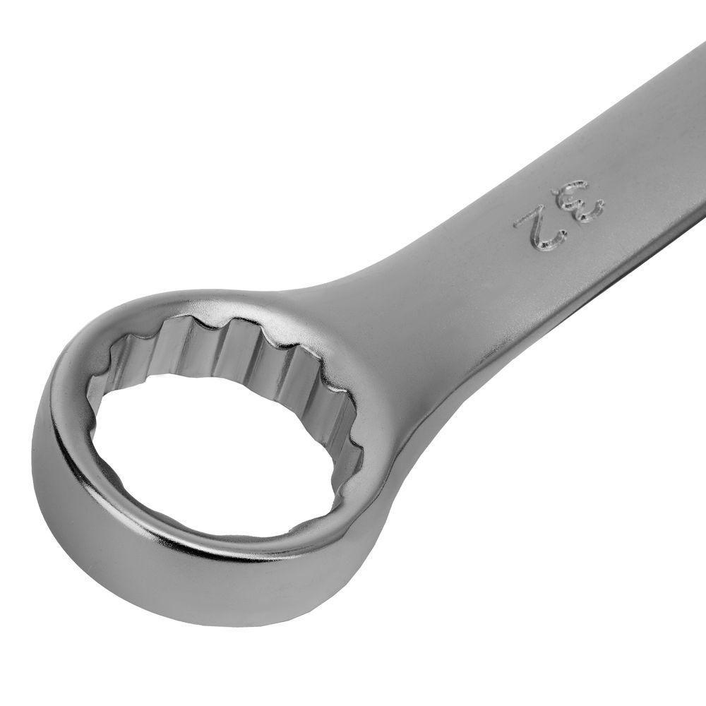 Ключ комбинированный, 32 мм, CrV, матовый хром Stels