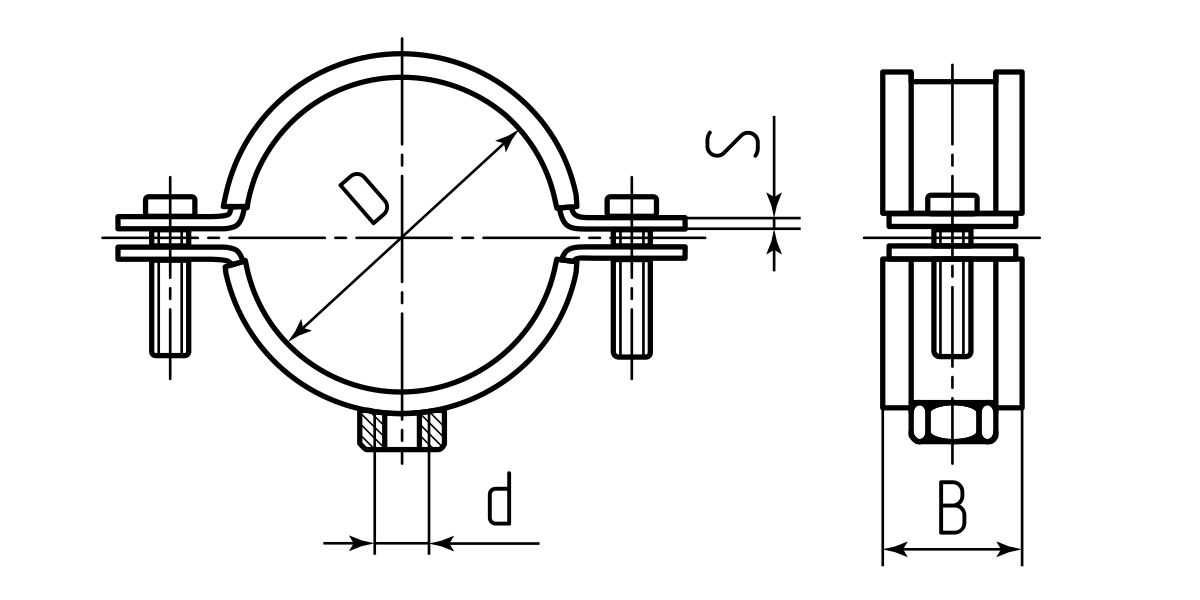 Хомут трубный ТХ 5 (Fortisflex) (59923)