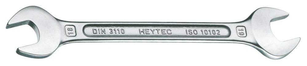 Ключ гаечный рожковый двусторонний 21x23 мм, Cr-V, хром, DIN 3110, HEYCO HE-50800212380